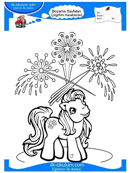Çocuklar İçin My Little Poni Boyama Sayfaları 